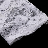 Maxbell Short Lace Gloves Wedding Halloween Party Costume Fancy Dress Props White