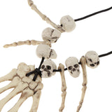 Maxbell 2pcs Skull Skeleton Hand Bone Necklace Halloween Caveman Pirate Fancy Dress