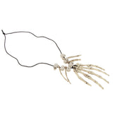 Maxbell 2pcs Skull Skeleton Hand Bone Necklace Halloween Caveman Pirate Fancy Dress