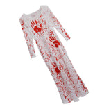 Maxbell Scary Long Blood Palm Dress Halloween Costume Party Woman Fancy Dress L or XL
