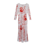 Maxbell Scary Long Blood Palm Dress Halloween Costume Party Woman Fancy Dress L or XL