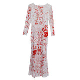 Maxbell Scary Long Blood Palm Dress Halloween Costume Party Woman Fancy Dress L or XL