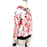 Maxbell Horror Bloody Fleece Sweatsuit O Neck Pullover Woman Halloween Costume S