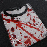 Maxbell Horror Bloody Fleece Sweatsuit O Neck Pullover Woman Halloween Costume S