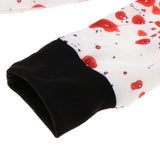 Maxbell Horror Bloody Fleece Sweatsuit O Neck Pullover Woman Halloween Costume S