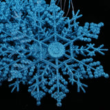 Maxbell Christmas Glitter Snowflake Ornaments Christmas Tree Decorations Blue 3