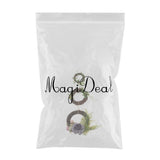 Maxbell Triplet Artificial Rose Silk Flower Leaves Door Wreath Garland Wedding Decor