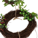 Maxbell Triplet Artificial Rose Silk Flower Leaves Door Wreath Garland Wedding Decor