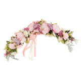 Maxbell Artificial Silk Peony Door lintel Flower Mirror Flower Garland Rose