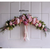 Maxbell Artificial Silk Peony Door lintel Flower Mirror Flower Garland Rose