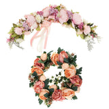 Maxbell Artificial Silk Peony Door lintel Flower Mirror Flower Garland Rose