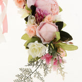 Maxbell Artificial Silk Peony Door lintel Flower Mirror Flower Garland Rose
