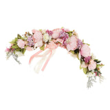 Maxbell Artificial Silk Peony Door lintel Flower Mirror Flower Garland Rose