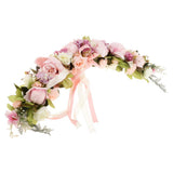 Maxbell Artificial Silk Peony Door lintel Flower Mirror Flower Garland Rose