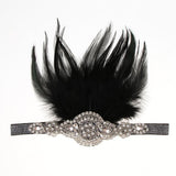 Maxbell 1920s Costume Feather Hairband Necklace Gloves Cigarette Holder Set A Set
