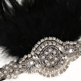 Maxbell 1920s Costume Feather Hairband Necklace Gloves Cigarette Holder Set A Set