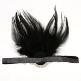 Maxbell 1920s Costume Feather Hairband Necklace Gloves Cigarette Holder Set A Set