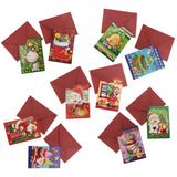 Maxbell 10 Sets Assorted Christmas Invitation Greeting Cards Wishing Card Xmas Favor