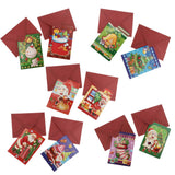 Maxbell 10 Sets Assorted Christmas Invitation Greeting Cards Wishing Card Xmas Favor