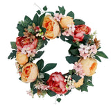 Maxbell Artificial Peony Flower Door Wreath Rattan Garland Wedding Venue Decor 2