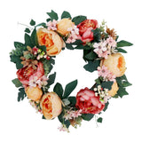 Maxbell Artificial Peony Flower Door Wreath Rattan Garland Wedding Venue Decor 2