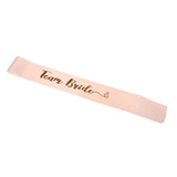 Maxbell Team Bride Satin Sash Bachelorette Bridal Party Sash Accessories Apricot