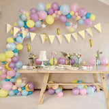 Maxbell Paper Triangle Pennant Garland Home Party Door Wall Hanging Decor Gold