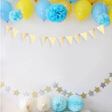 Maxbell Paper Triangle Pennant Garland Home Party Door Wall Hanging Decor Gold