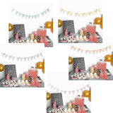 Maxbell Paper Triangle Pennant Garland Home Party Door Wall Hanging Decor Gold