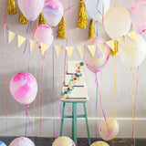 Maxbell Paper Triangle Pennant Garland Home Party Door Wall Hanging Decor Gold