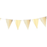 Maxbell Paper Triangle Pennant Garland Home Party Door Wall Hanging Decor Gold