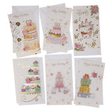 Maxbell 6pcs/set Happy Birthday Greeting Card With Envelope Baby Shower Favors
