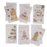 Maxbell 6pcs/set Happy Birthday Greeting Card With Envelope Baby Shower Favors