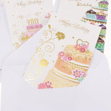 Maxbell 6pcs/set Happy Birthday Greeting Card With Envelope Baby Shower Favors