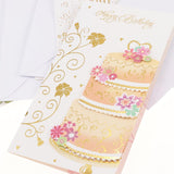 Maxbell 6pcs/set Happy Birthday Greeting Card With Envelope Baby Shower Favors