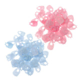 Maxbell 100pcs Mini Bib Baby Shower Table Confetti Party Game Decoration Pink