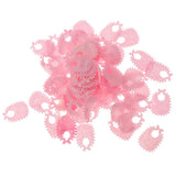 Maxbell 100pcs Mini Bib Baby Shower Table Confetti Party Game Decoration Pink