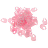 Maxbell 100pcs Mini Bib Baby Shower Table Confetti Party Game Decoration Pink