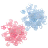 Maxbell 100pcs Mini Bib Baby Shower Table Confetti Party Game Decoration Pink