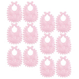 Maxbell 100pcs Mini Bib Baby Shower Table Confetti Party Game Decoration Pink