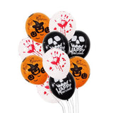 Maxbell 50pcs Halloween Pumpkin Skull Latex Balloon Party Decoration Photo Prop