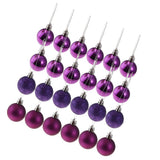 Maxbell 24pcs 6cm Christmas Balls Xmas Tree Ornaments Hanging Decorations Purple