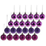 Maxbell 24pcs 6cm Christmas Balls Xmas Tree Ornaments Hanging Decorations Purple