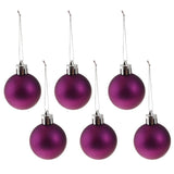 Maxbell 24pcs 6cm Christmas Balls Xmas Tree Ornaments Hanging Decorations Purple