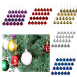 Maxbell 24pcs 6cm Christmas Balls Xmas Tree Ornaments Hanging Decorations Purple