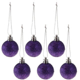 Maxbell 24pcs 6cm Christmas Balls Xmas Tree Ornaments Hanging Decorations Purple