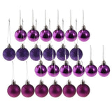 Maxbell 24pcs 6cm Christmas Balls Xmas Tree Ornaments Hanging Decorations Purple