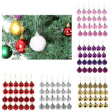 Maxbell 24pcs 8cm Merry Christmas Ornaments Xmas Balls Tree Hanging Decor Red
