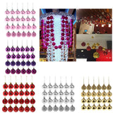 Maxbell 24pcs 8cm Merry Christmas Ornaments Xmas Balls Tree Hanging Decor Red