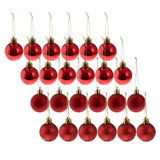 Maxbell 24pcs 8cm Merry Christmas Ornaments Xmas Balls Tree Hanging Decor Red